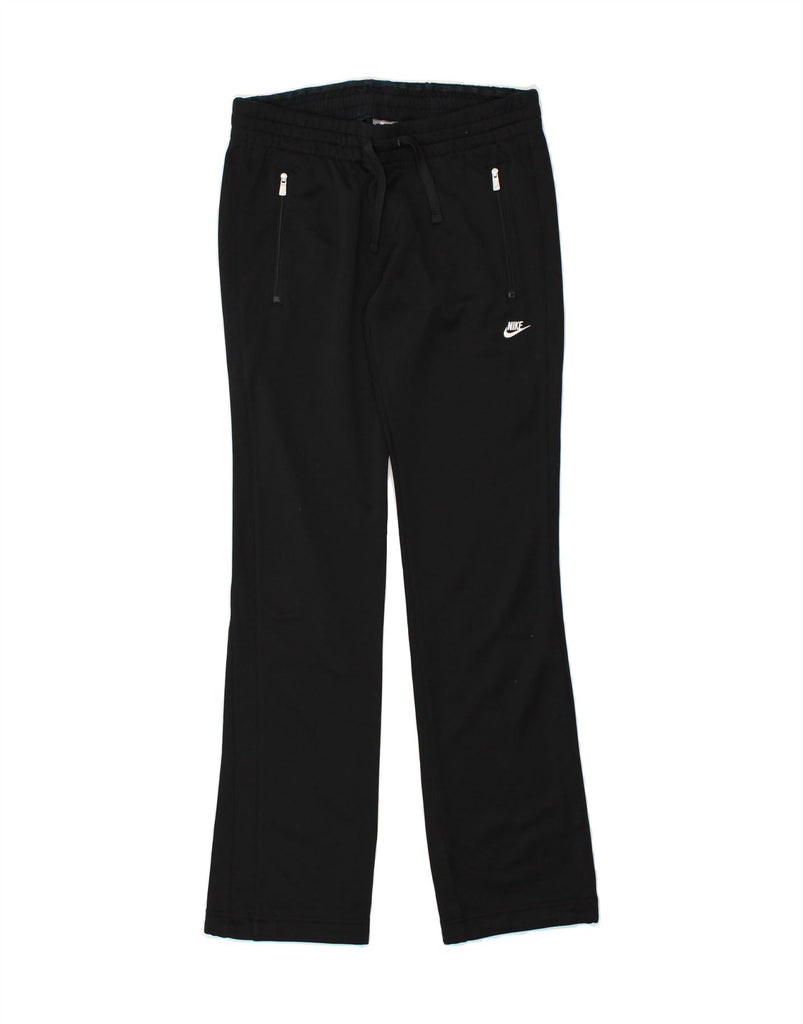 NIKE Womens Tracksuit Trousers UK 10 Small Black Polyester | Vintage Nike | Thrift | Second-Hand Nike | Used Clothing | Messina Hembry 