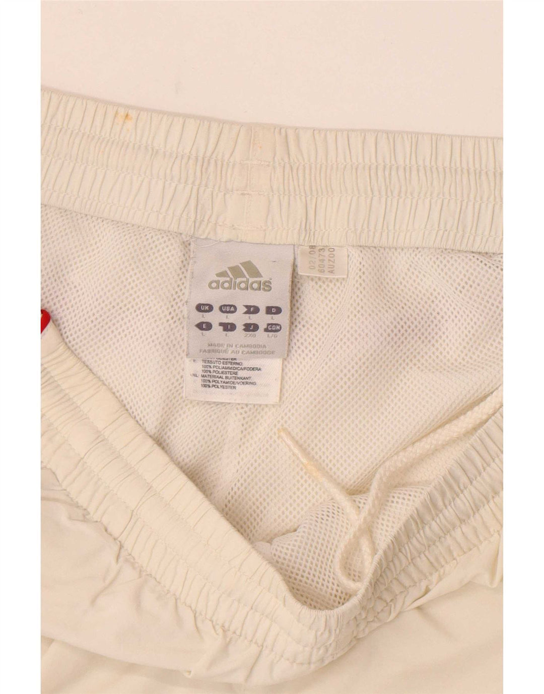 Adidas Mens Climalite Sport Shorts Large  White Colourblock Polyester
