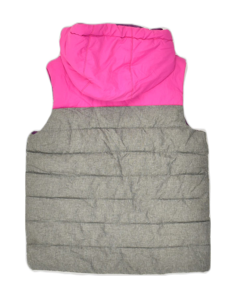 MOUNTAIN WAREHOUSE Girls Hooded Padded Gilet 5-6 Years Grey Colourblock | Vintage Mountain Warehouse | Thrift | Second-Hand Mountain Warehouse | Used Clothing | Messina Hembry 