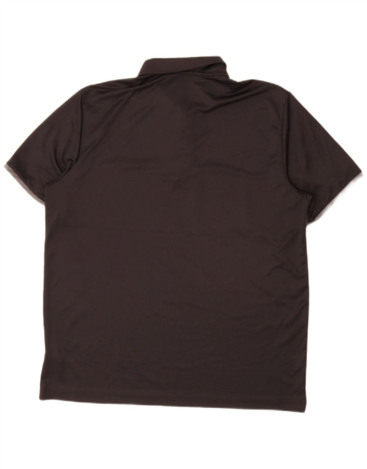 Adidas Mens Primegreen Polo Shirt XL Black Striped Polyester