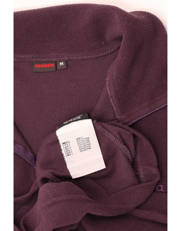Invicta Womens Zip Neck Fleece Jumper UK 14 Medium Purple Polyester
