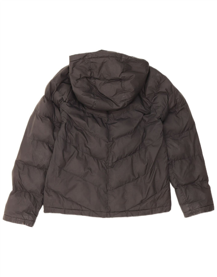 Nike Boys Hooded Padded Jacket 12-13 Years Large Black Polyester