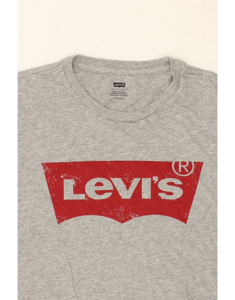 LEVI'S Mens Graphic T-Shirt Top XL Grey Flecked Cotton | Vintage Levi's | Thrift | Second-Hand Levi's | Used Clothing | Messina Hembry 