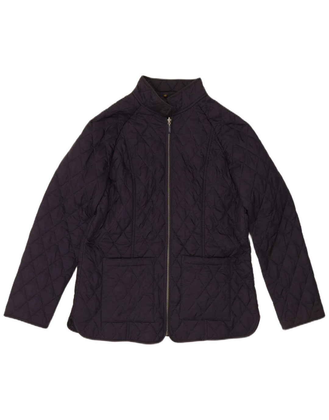 BARBOUR Womens Quilted Jacket UK 14 Large  Navy Blue Polyamide