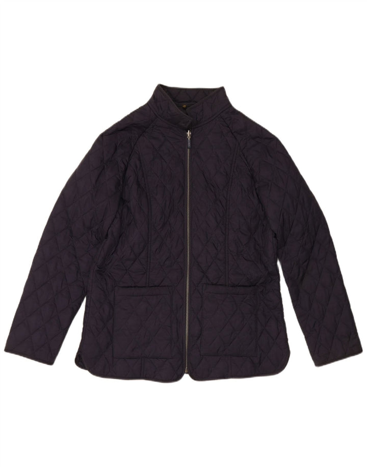 BARBOUR Womens Quilted Jacket UK 14 Large  Navy Blue Polyamide