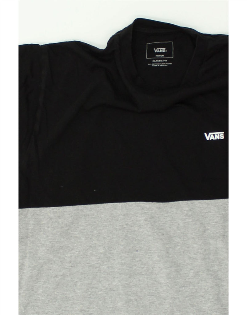 VANS Mens Classic Fit T-Shirt Top Medium Black Colourblock Cotton | Vintage Vans | Thrift | Second-Hand Vans | Used Clothing | Messina Hembry 