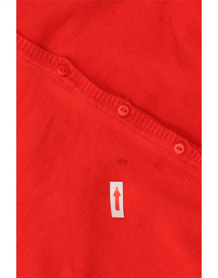 Zara Womens Cardigan Sweater UK 14 Large Red