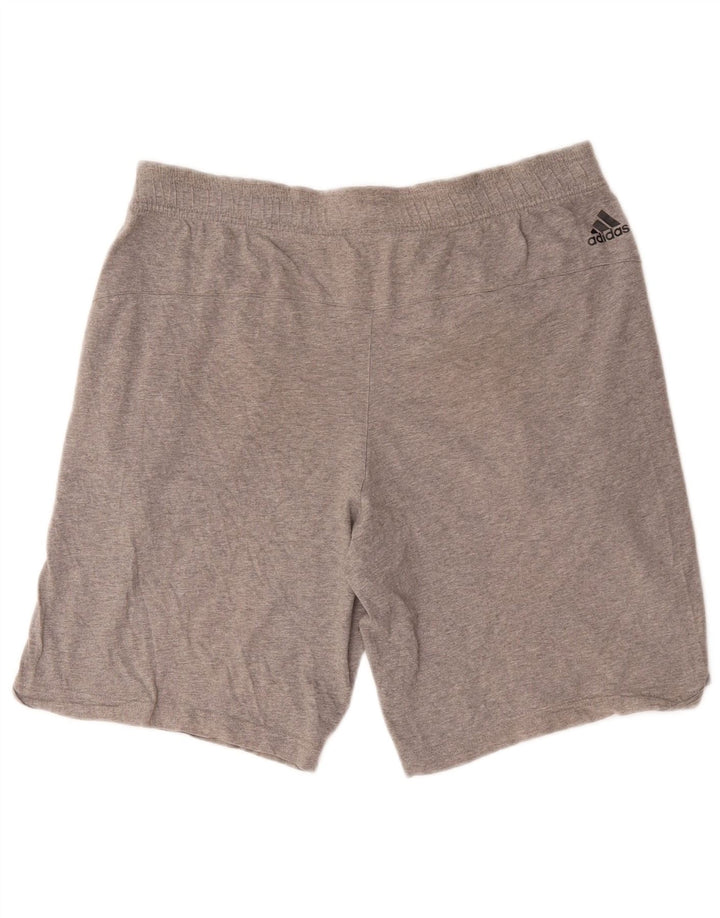 Adidas Mens Graphic Sport Shorts Medium Grey Flecked Cotton