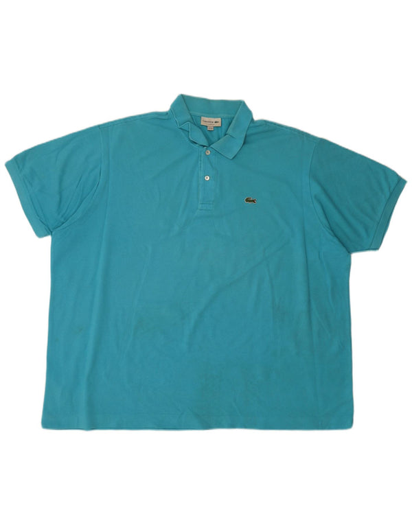 Lacoste Mens Classic Fit Polo Shirt Size 10 5XL Blue Cotton