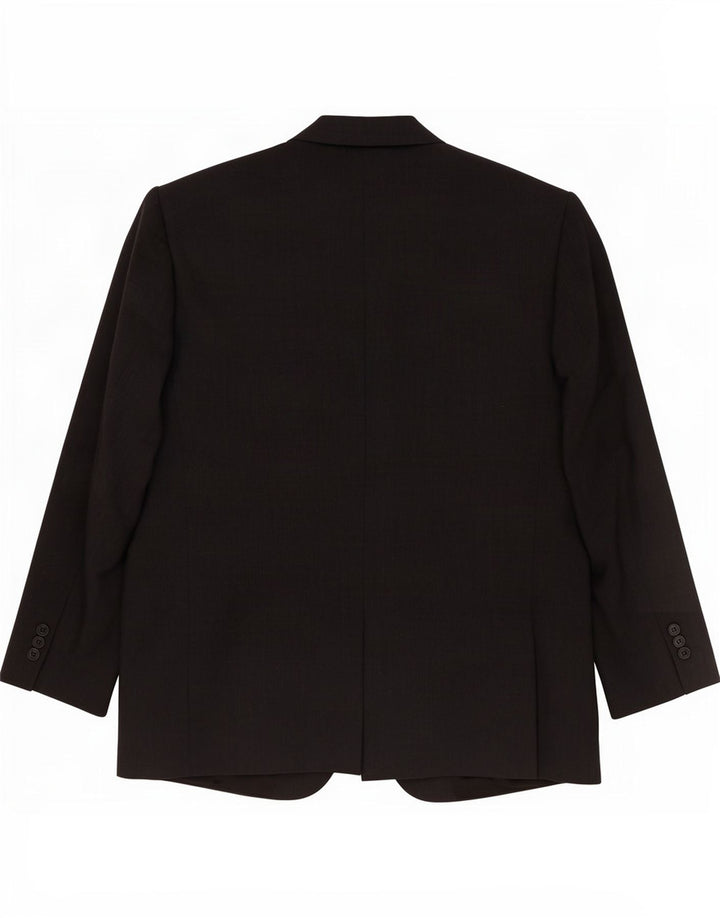 Marks & Spencer Mens 3 Button Blazer Jacket UK 42 Large Black Wool