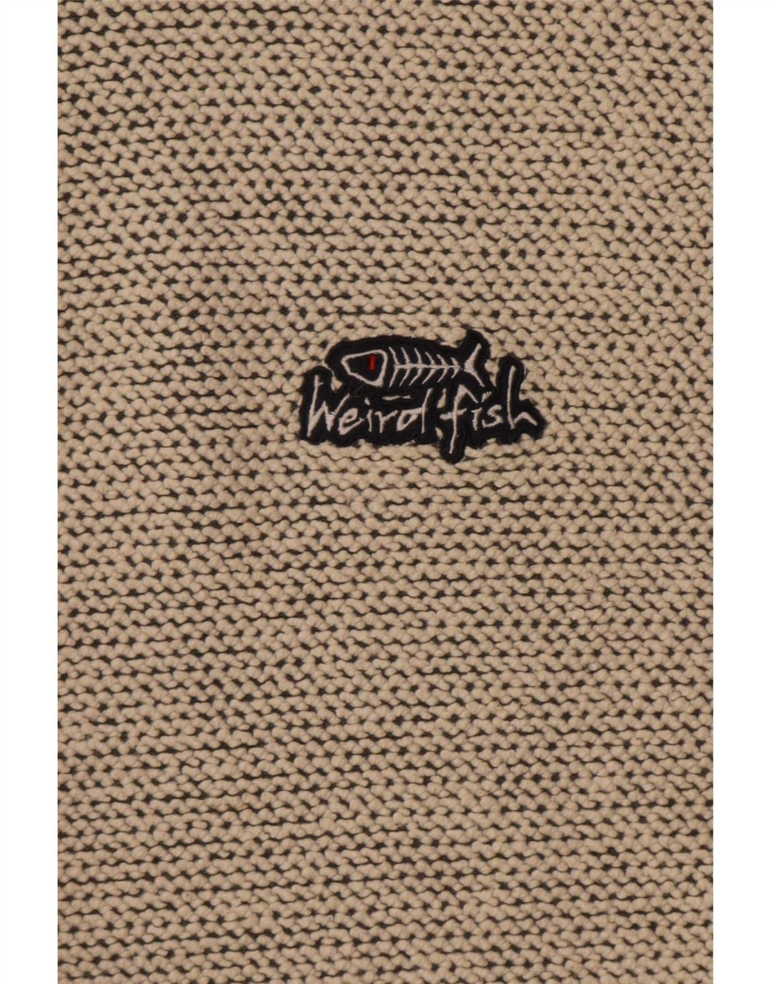Weird Fish Mens Zip Neck Sweatshirt Jumper XL Beige Cotton