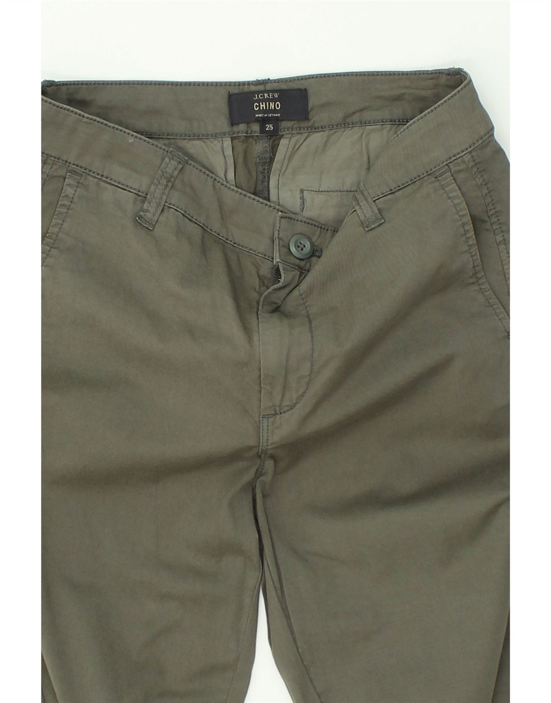 J. CREW Womens Straight Chino Trousers W25 L29  Grey Cotton | Vintage J. Crew | Thrift | Second-Hand J. Crew | Used Clothing | Messina Hembry 