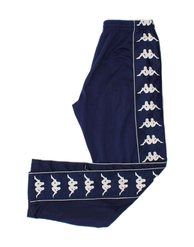 KAPPA Mens Graphic Tracksuit Trousers Large Navy Blue Polyester Vintage Kappa and Second-Hand Kappa from Messina Hembry 