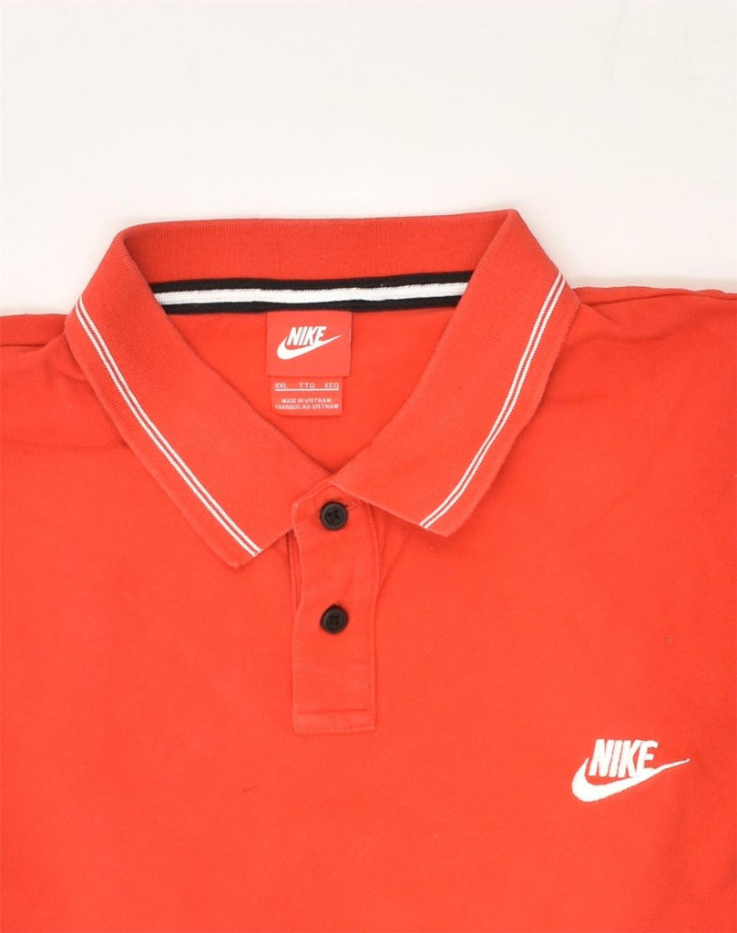 NIKE Mens Polo Shirt 2XL Red Cotton | Vintage Nike | Thrift | Second-Hand Nike | Used Clothing | Messina Hembry 