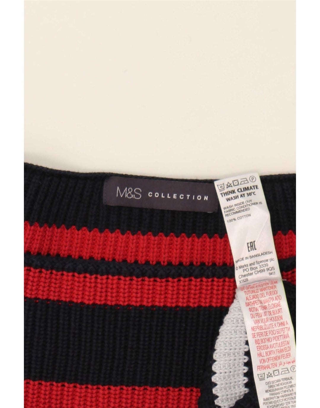 Marks & Spencer Womens Boat Neck Jumper Sweater UK 14 Medium Multicoloured