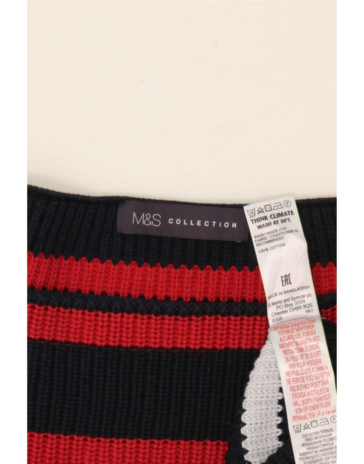 Marks & Spencer Womens Boat Neck Jumper Sweater UK 14 Medium Multicoloured