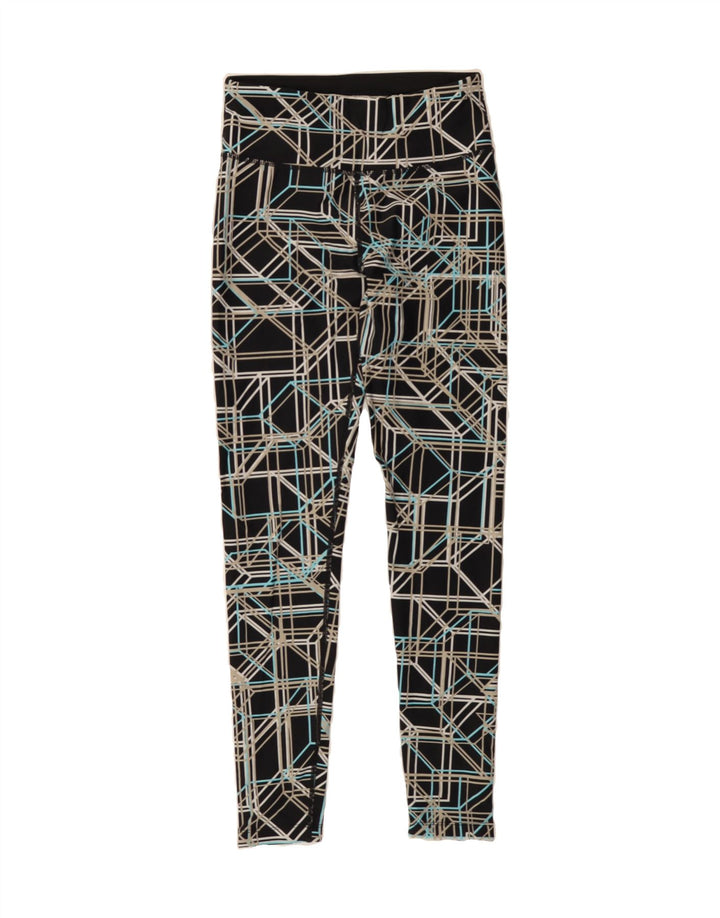 DKNY Womens Leggings UK 4 XS  Black Geometric Nylon Vintage Dkny and Second-Hand Dkny from Messina Hembry 