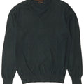 Massimo Dutti Mens V-Neck Jumper Sweater Small Green Cotton