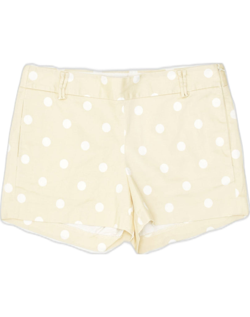 J. CREW Womens Casual Shorts W32 Large Yellow Polka Dot Cotton | Vintage | Thrift | Second-Hand | Used Clothing | Messina Hembry 