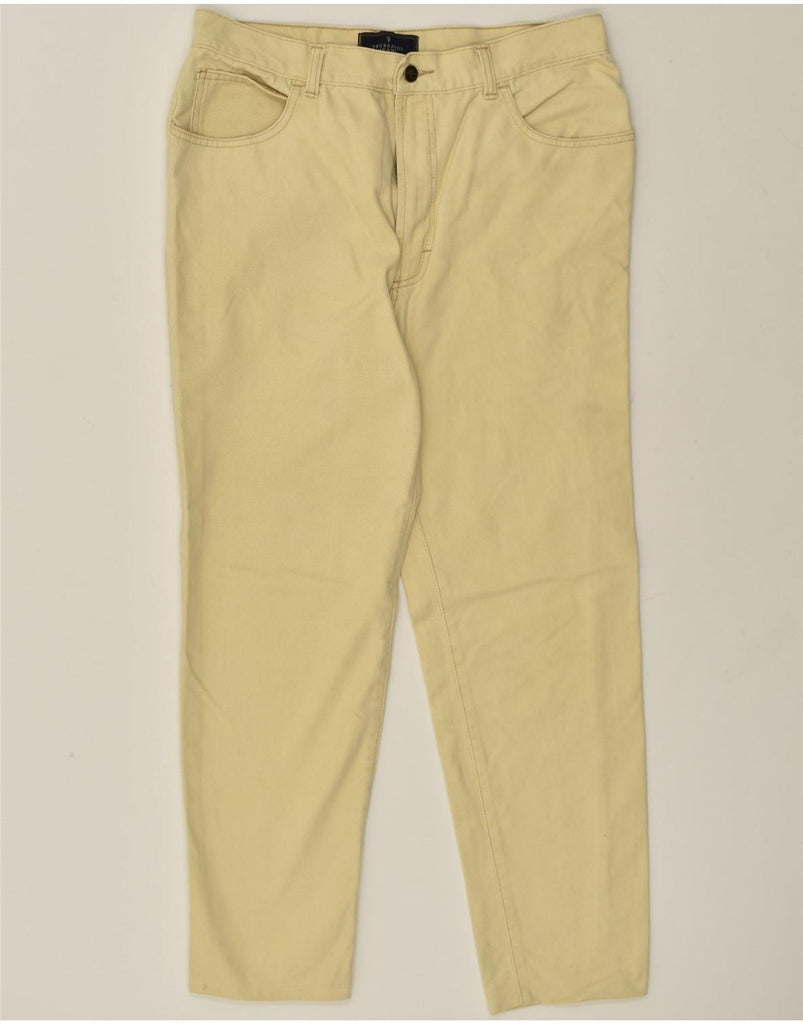 TRUSSARDI Mens Slim Jeans W38 L28 Beige Cotton | Vintage Trussardi | Thrift | Second-Hand Trussardi | Used Clothing | Messina Hembry 