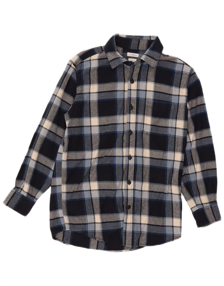 Gap Mens Flannel Shirt XS Blue Plaid Cotton