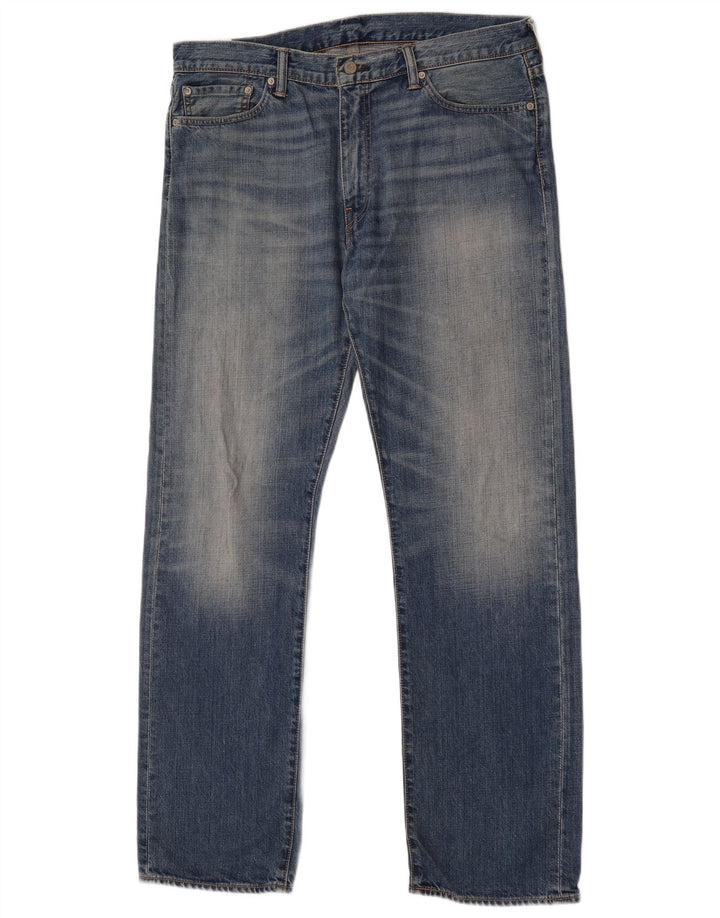 Levi's Mens 504 Straight Jeans W36 L34 Blue Cotton