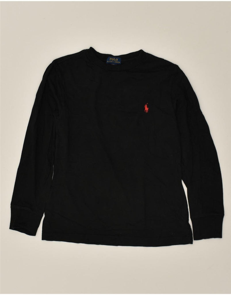 POLO RALPH LAUREN Boys Top Long Sleeve 7-8 Years Small Black Cotton | Vintage Polo Ralph Lauren | Thrift | Second-Hand Polo Ralph Lauren | Used Clothing | Messina Hembry 