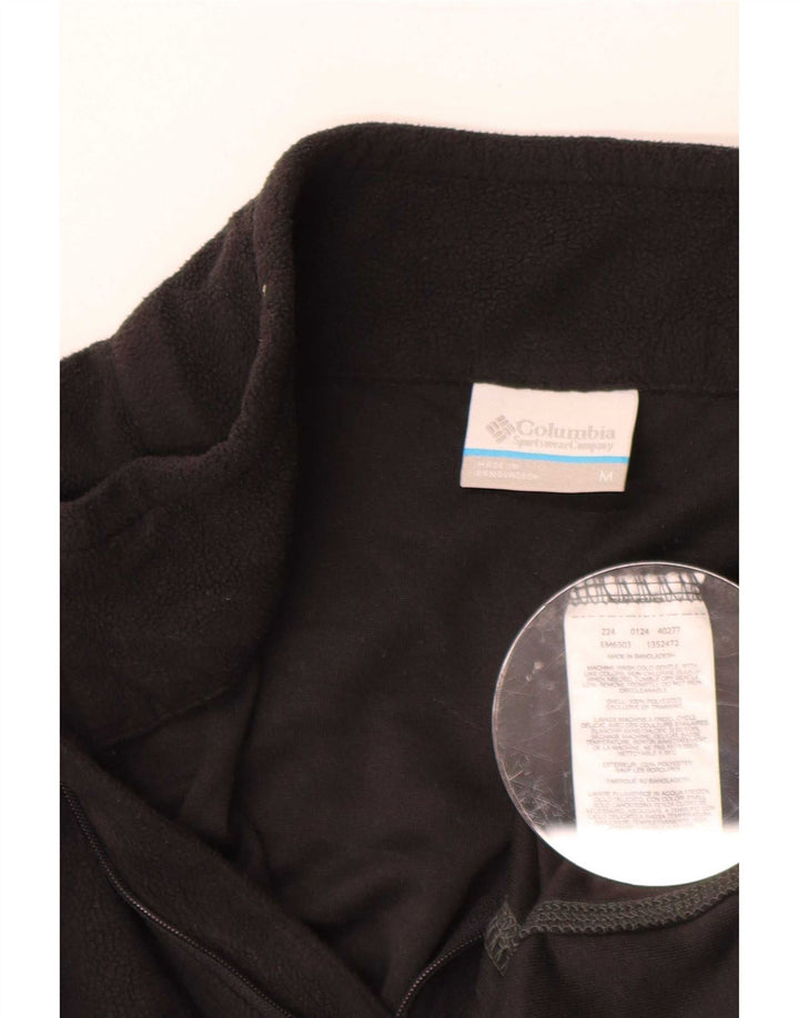 Columbia Mens Zip Neck Fleece Jumper Medium Black Polyester