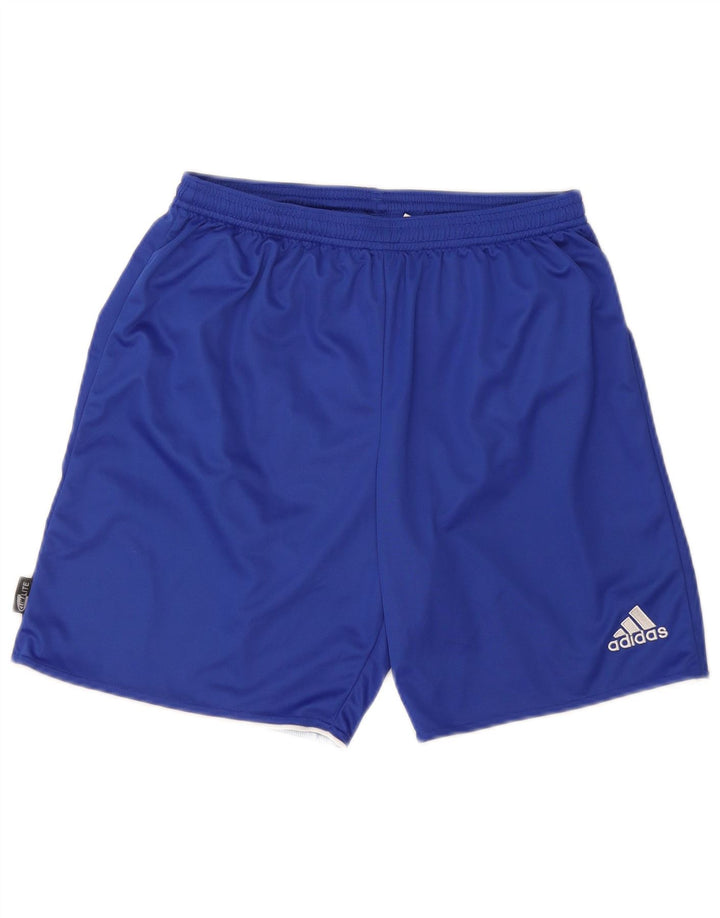 ADIDAS Mens Climalite Sport Shorts Large Blue Polyester