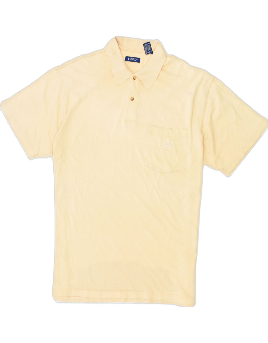 IZOD Mens Oversized Polo Shirt Large Yellow Cotton | Vintage | Thrift | Second-Hand | Used Clothing | Messina Hembry 