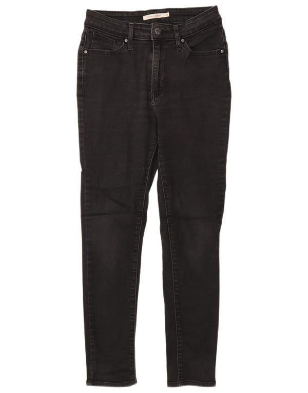 Levi's Womens 721 High Rise Skinny Jeans W28 L28 Black Cotton