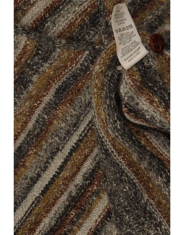 St. Bernard Mens Sleeveless Cardigan Sweater Large Multicoloured Striped