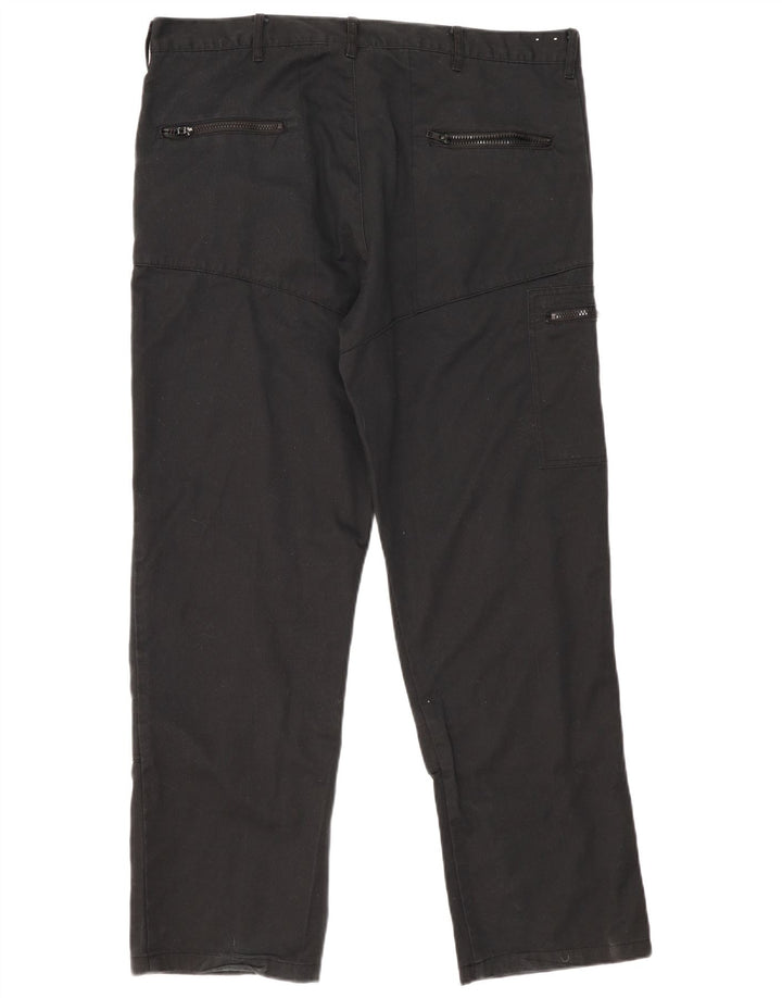 Dickies Mens Straight Cargo Trousers W38 L31 Black Polyester