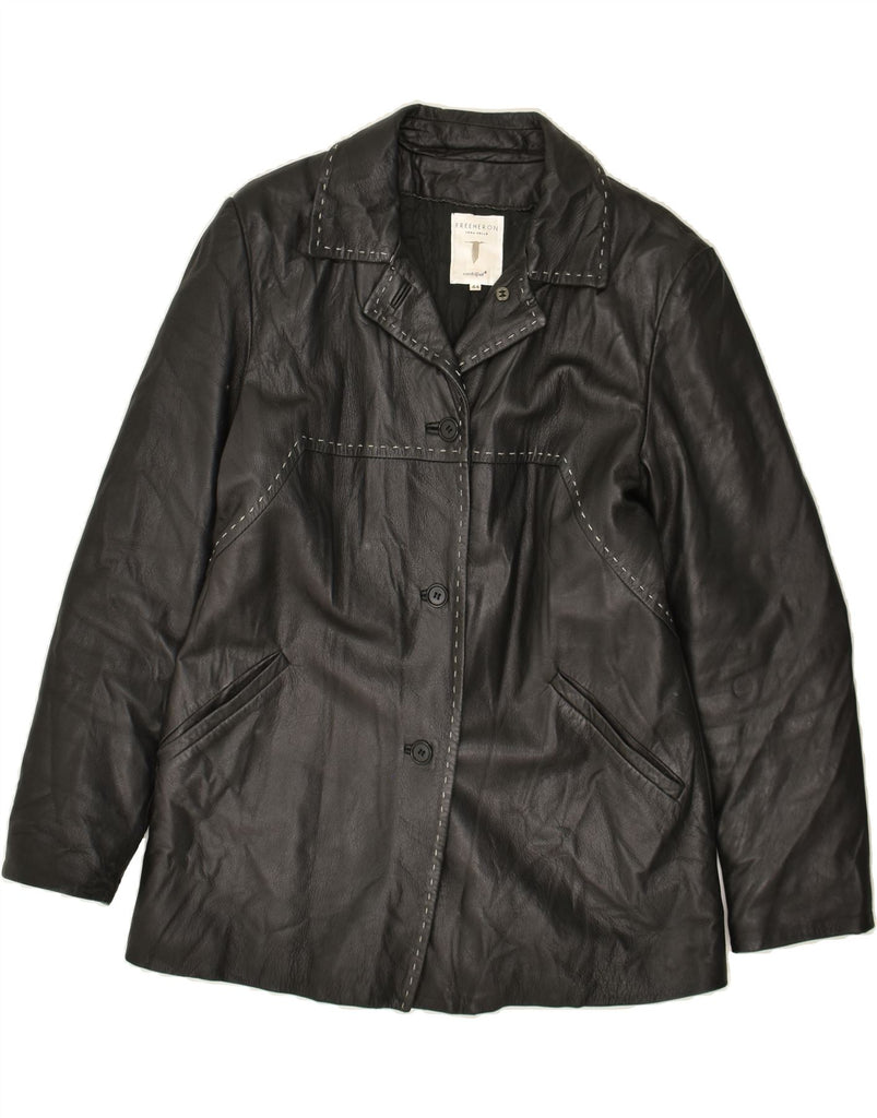 CONBIPEL Womens Leather Jacket IT 44 Medium Black Leather Vintage Conbipel and Second-Hand Conbipel from Messina Hembry 