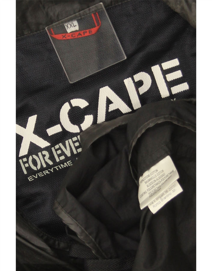 X-CAPE Mens Utility Jacket UK 44 2XL Black Cotton