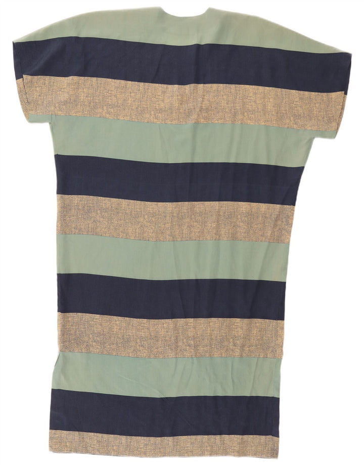 Vintage Womens Shift Dress UK 18 XL Multicoloured Striped
