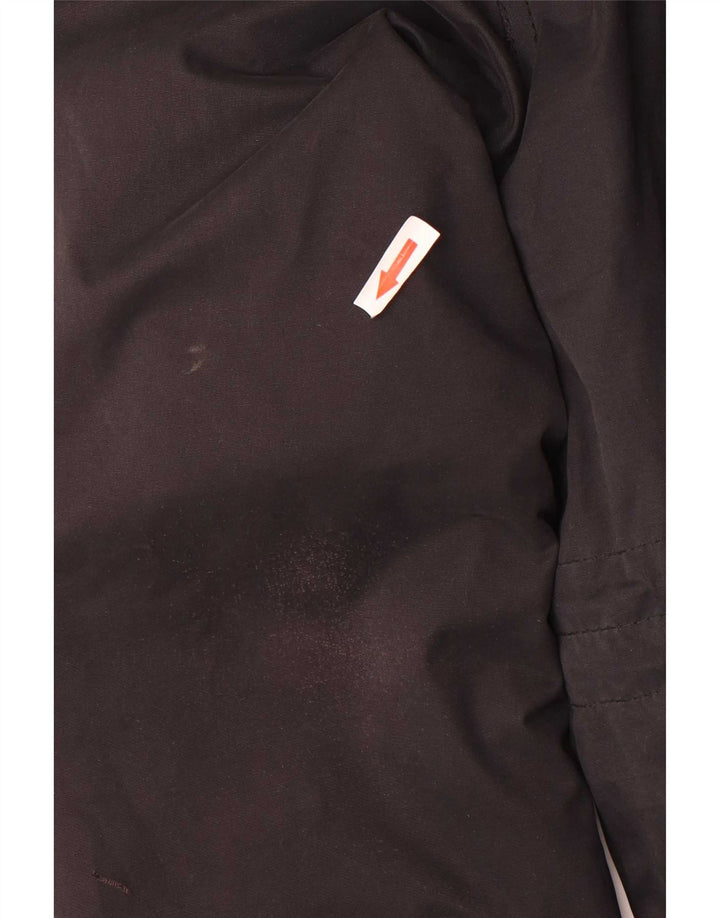 Superdry Womens Hooded Parka Jacket UK 14 Large Black Polyester