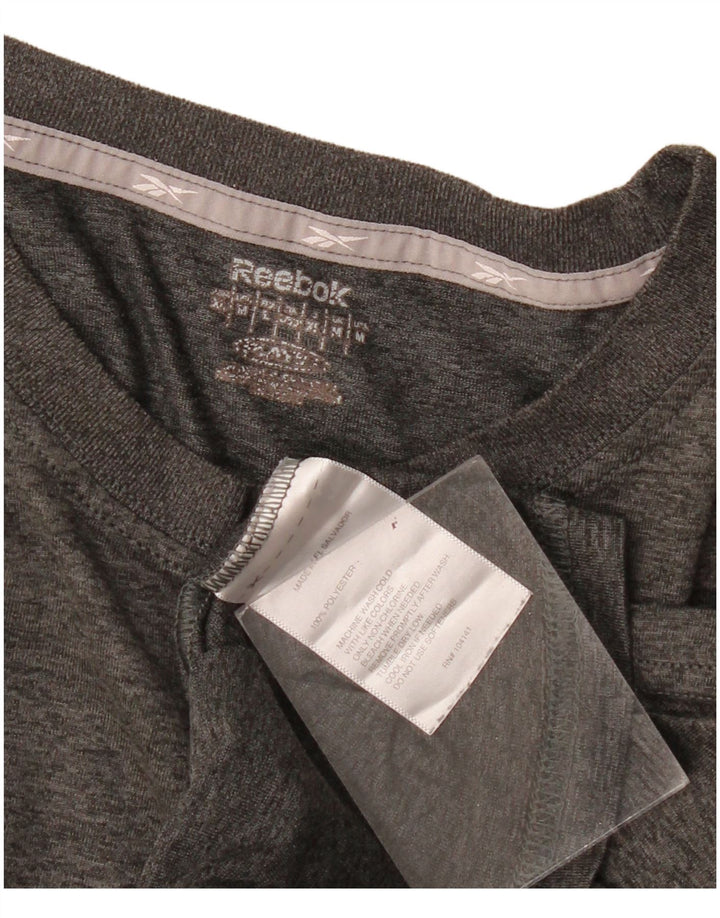 Reebok Mens T-Shirt Top Medium Grey Polyester