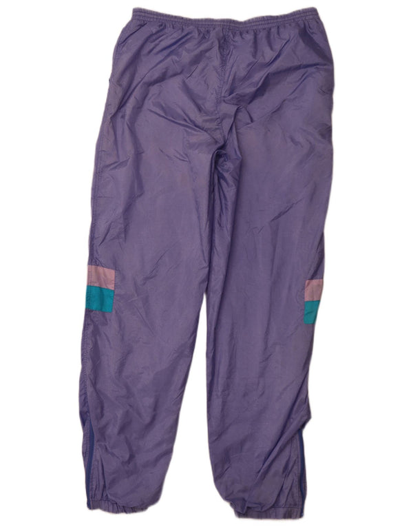 VINTAGE Womens Tracksuit Trousers Joggers XL  Purple Nylon