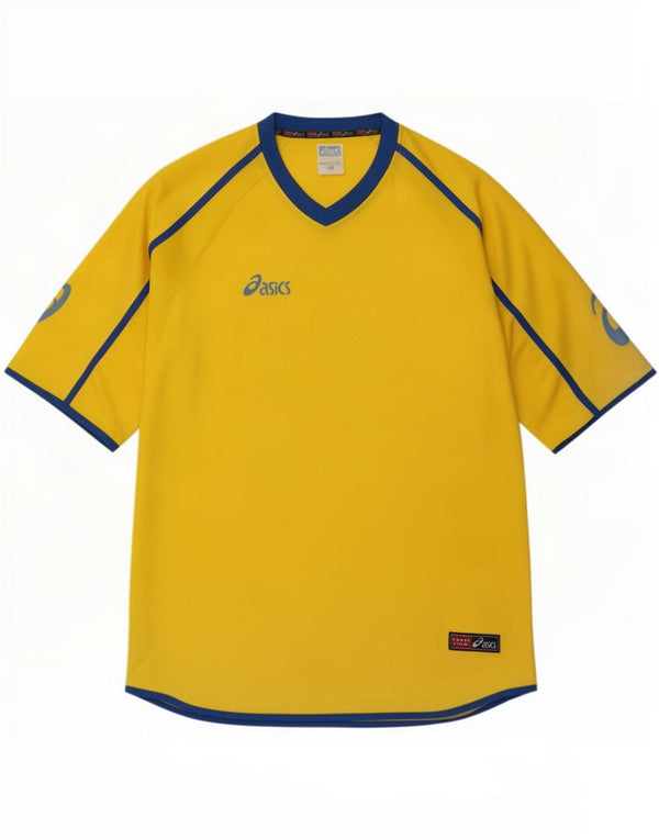 Oasis Mens Graphic T-Shirt Top Large Yellow Polyester