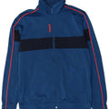 REEBOK Mens Tracksuit Top Jacket Large Blue Colourblock Polyester