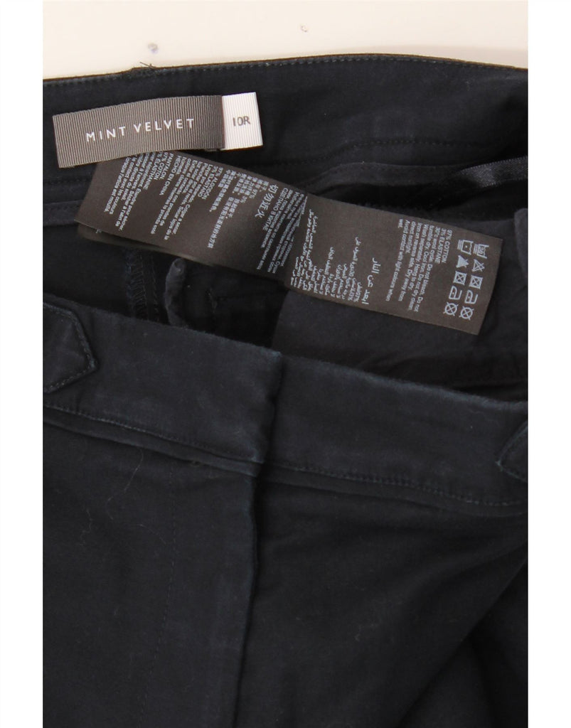 MINT VELVET Womens Straight Cropped Trousers UK 10 Small W30 L24 Navy Blue Vintage MINT VELVET and Second-Hand MINT VELVET from Messina Hembry 