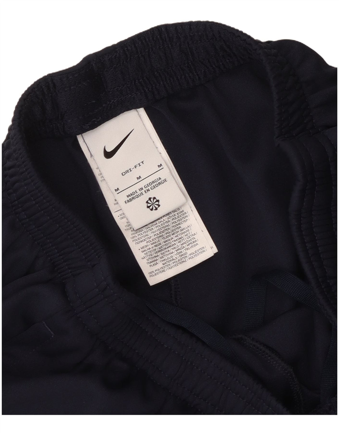 Nike Mens Dri Fit Tracksuit Trousers Medium Navy Blue Colourblock