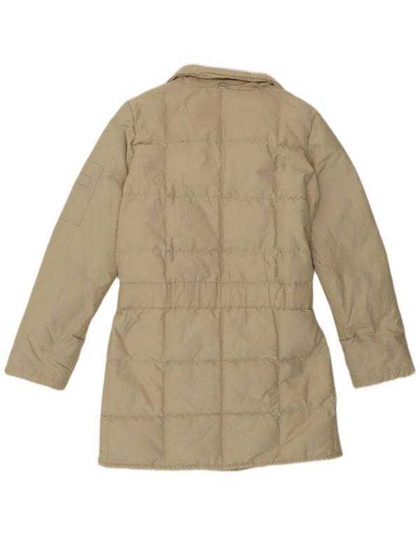 Woolrich Womens Loose Fit Padded Jacket UK 6 XS Beige Polyamide