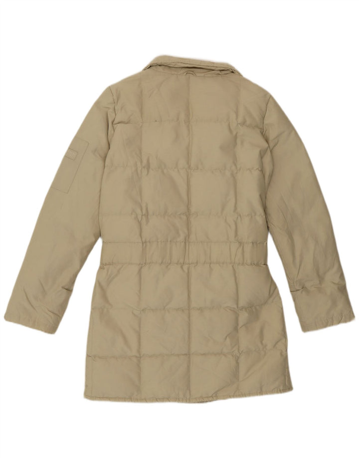 Woolrich Womens Loose Fit Padded Jacket UK 6 XS Beige Polyamide