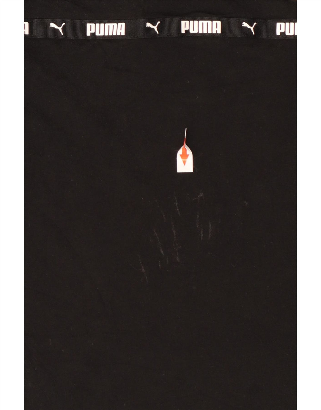 Puma Womens Crop Graphic T-Shirt Top UK 10 Small Black Cotton