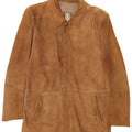 Vintage Mens Suede Jacket IT 48 Medium Brown Leather