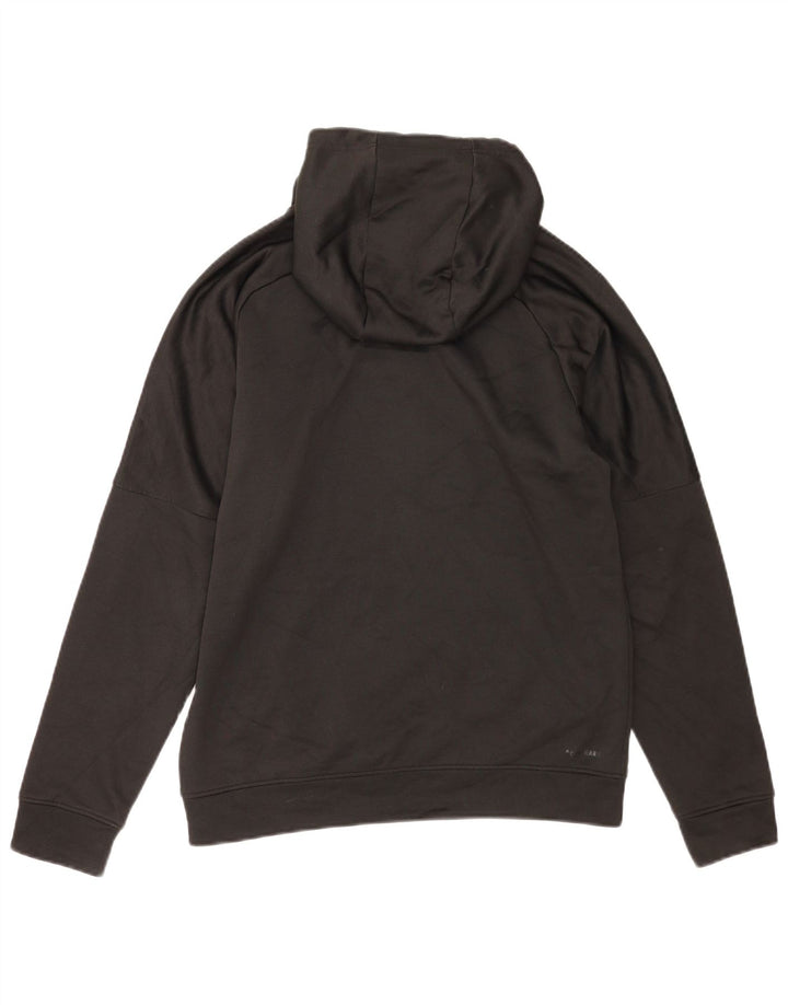 Adidas Mens Graphic Hoodie Jumper Medium Black Polyester