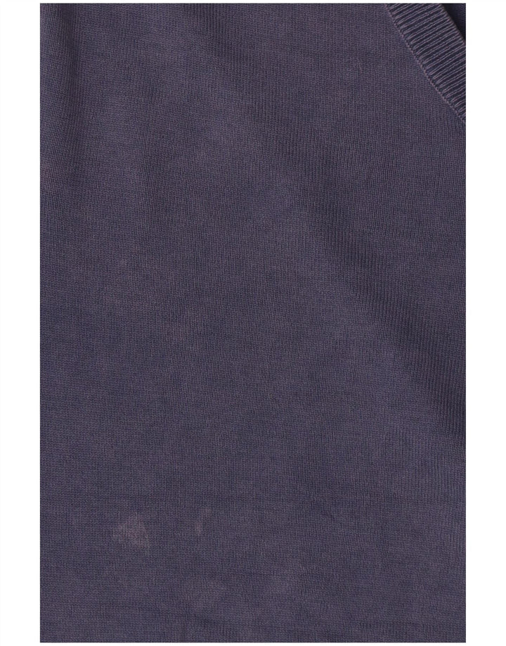 Sun68 Mens V-Neck Jumper Sweater Large Blue Cotton