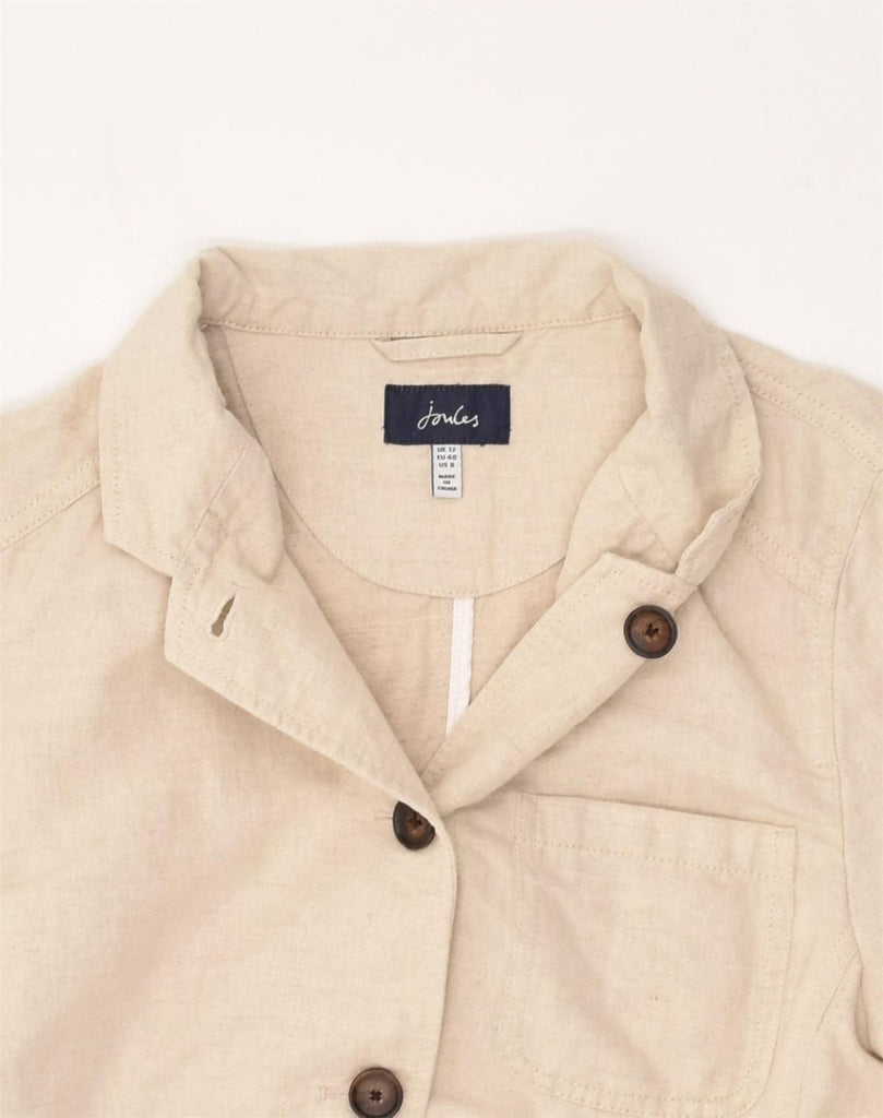 JOULES Womens Overcoat UK 12 Medium  Beige Cotton | Vintage Joules | Thrift | Second-Hand Joules | Used Clothing | Messina Hembry 